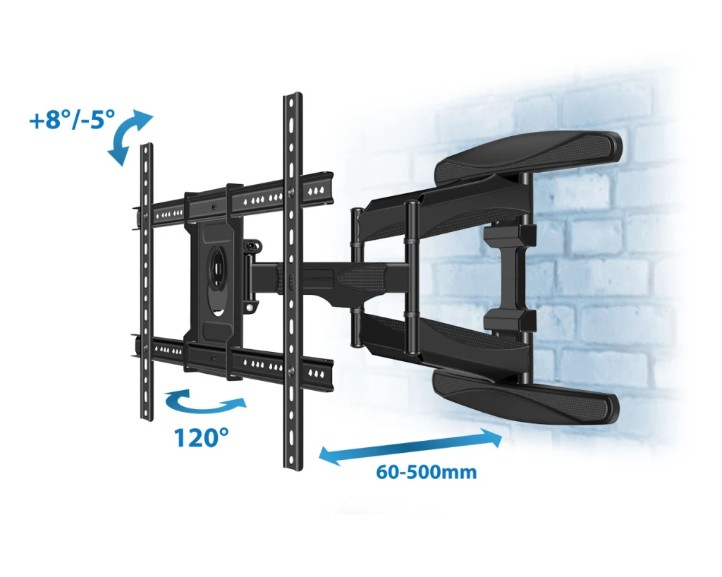 Esperanza tv-wall mount cronos erw021 for 40-85", max load 68kg, vesa 200x100-600x400mm, distance of tv from wall: 60-500mm, horizontal swivel adjustm 3
