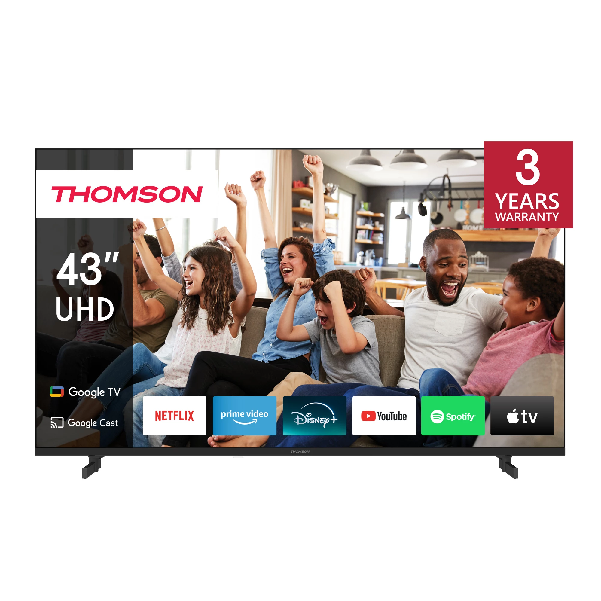 43" led tv thomson 43ug4s14 (3840 x 2160 (4k uhd), smart tv (google tv) 2
