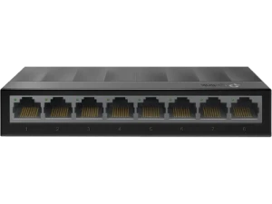 Tp-link ls1008g  8-port gigabit desktop switch, 5 10/100/1000mbps rj45 ports, plastic case, green technology Thumbnail 2