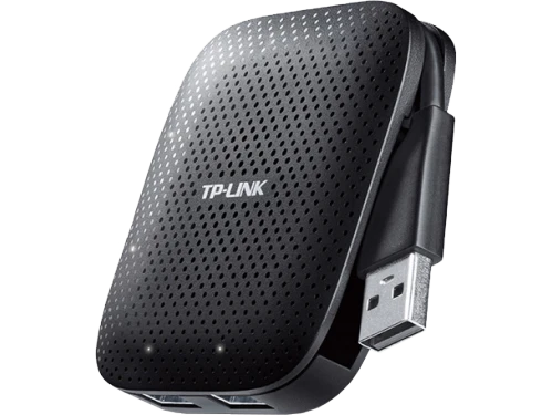 Tp-link uh400, usb 3.0 hub, 4 ports, mini-size, built-in usb connector cable 2
