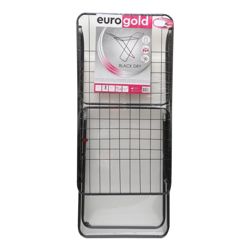 Uscator de rufe stabilo 18 m d0503se, 128 x 55 x 4 cm, 18 m, max. 15 kg, foldable wings, black 2
