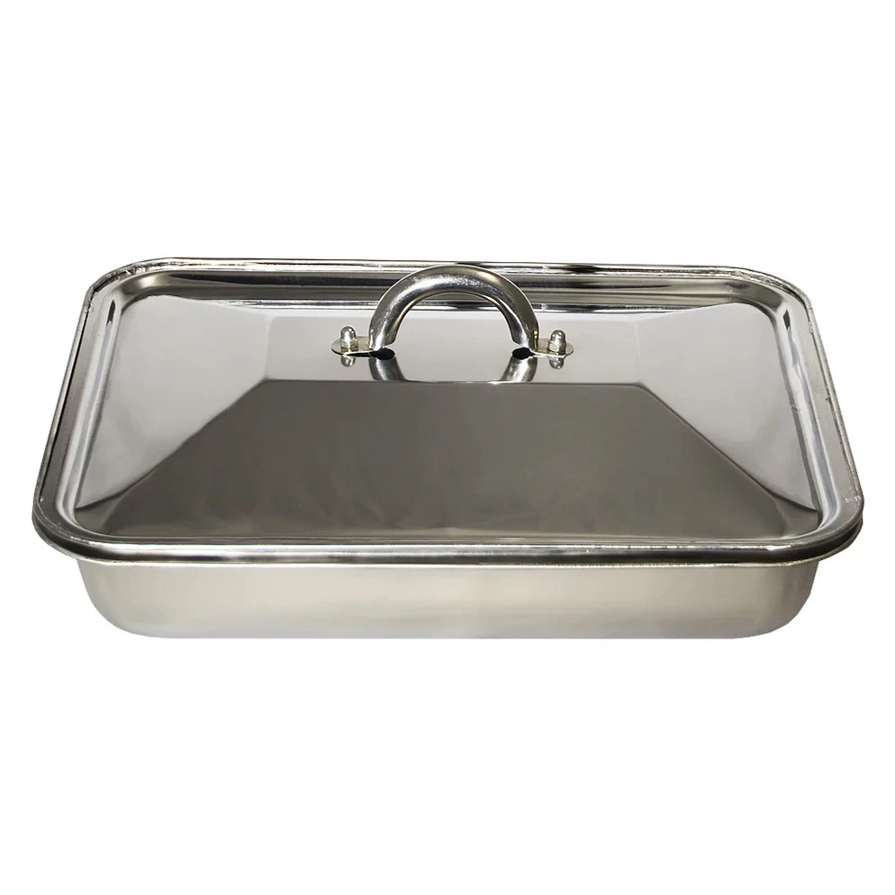 Tava din inox cu capac 35 x 26 cm 4