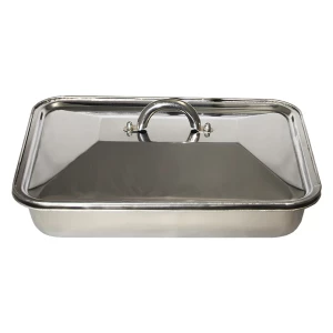 Tava din inox cu capac 35 x 26 cm