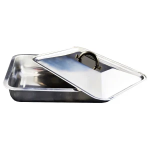 Tava din inox cu capac 35 x 26 cm Thumbnail 2