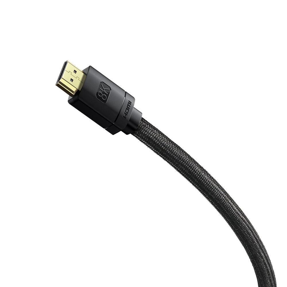 Cable hdmi m to hdmi m  2m  8k  baseus hight definition, ver. 2.1,  8k/60hz, 4k/120hz, 3d, hdr, 48gbps, gold-plated, cakgq-k01 3
