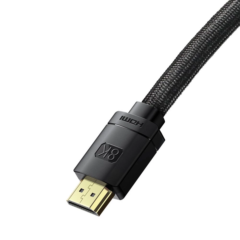 Cable hdmi m to hdmi m  2m  8k  baseus hight definition, ver. 2.1,  8k/60hz, 4k/120hz, 3d, hdr, 48gbps, gold-plated, cakgq-k01 5