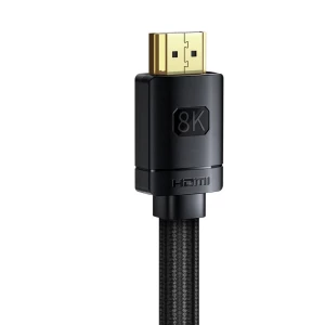 Cable hdmi m to hdmi m  2m  8k  baseus hight definition, ver. 2.1,  8k/60hz, 4k/120hz, 3d, hdr, 48gbps, gold-plated, cakgq-k01 Thumbnail 4