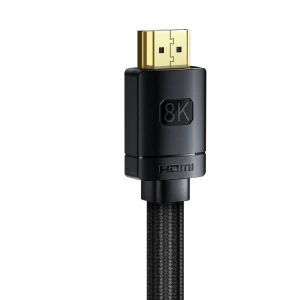 Cable hdmi m to hdmi m  2m  8k  baseus hight definition, ver. 2.1,  8k/60hz, 4k/120hz, 3d, hdr, 48gbps, gold-plated, cakgq-k01 Thumbnail 3