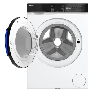 Masina de spalat rufe daewoo dwd-cv7021,  7 kg / 1400rpm, 53cm, clasa a, motor inverter, display, panou negru + usa dubla neagra, 15 program, alb Thumbnail 4