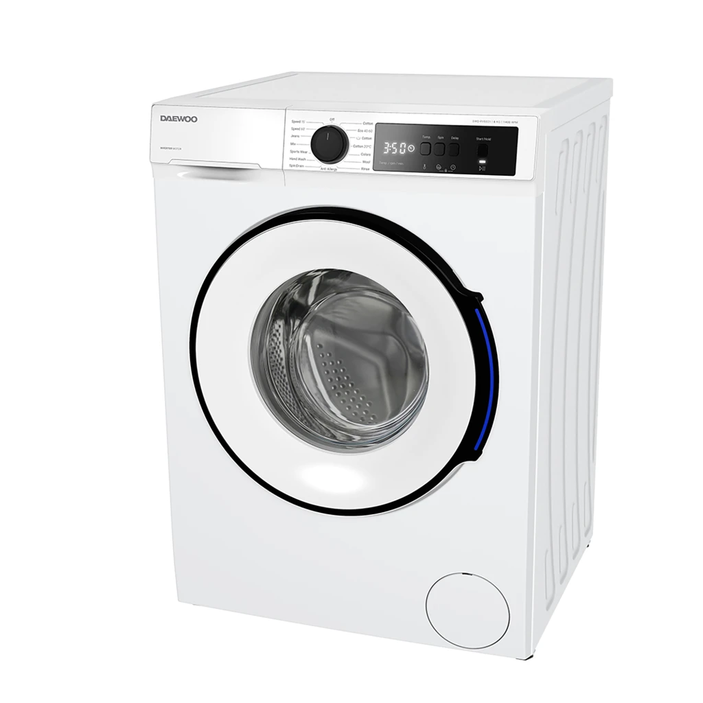 Masina de spalat rufe daewoo dwd-rv8021,  8 kg / 1400rpm, 53cm, clasa a, motor inverter, display 2