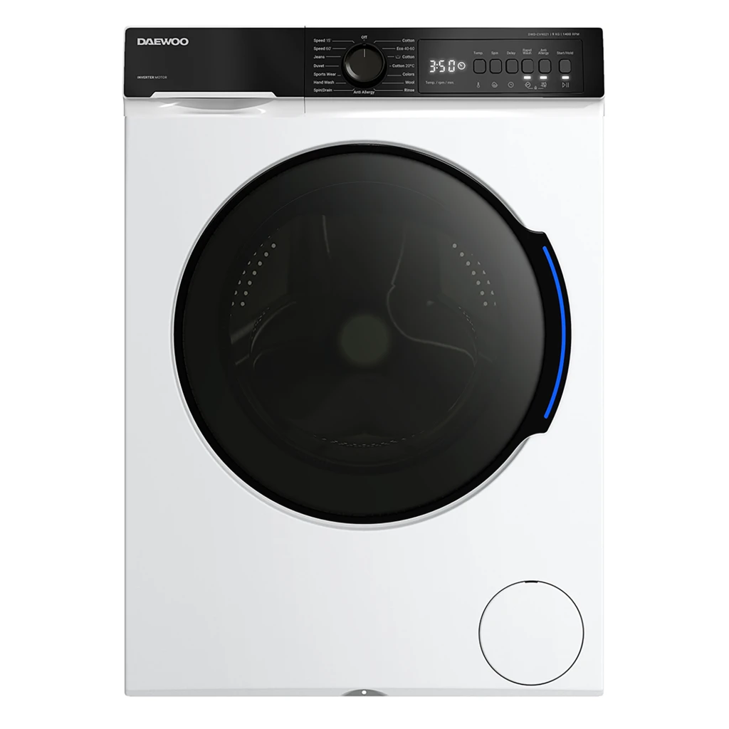 Masina de spalat rufe daewoo dwd-cv9021,  9 kg / 1400rpm, 58cm, clasa a, motor inverter, display 5