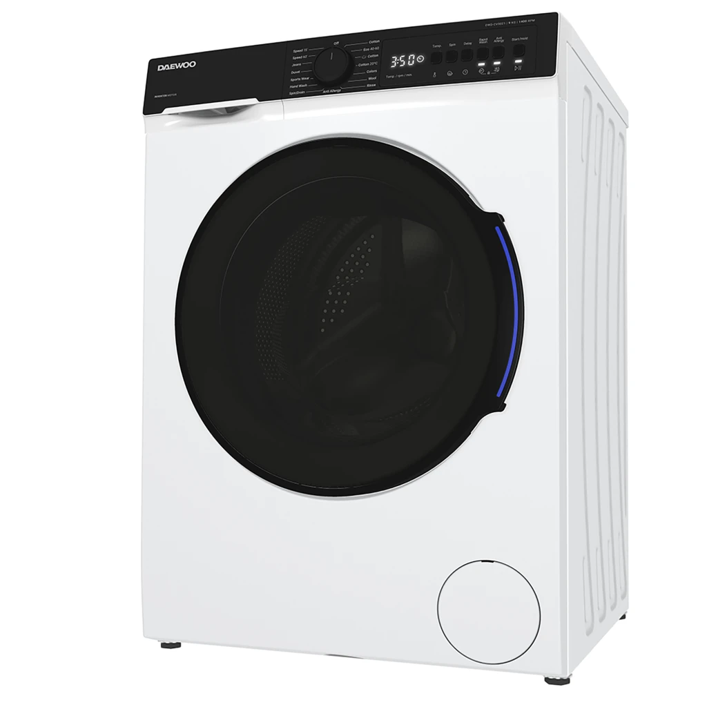 Masina de spalat rufe daewoo dwd-cv9021,  9 kg / 1400rpm, 58cm, clasa a, motor inverter, display 2