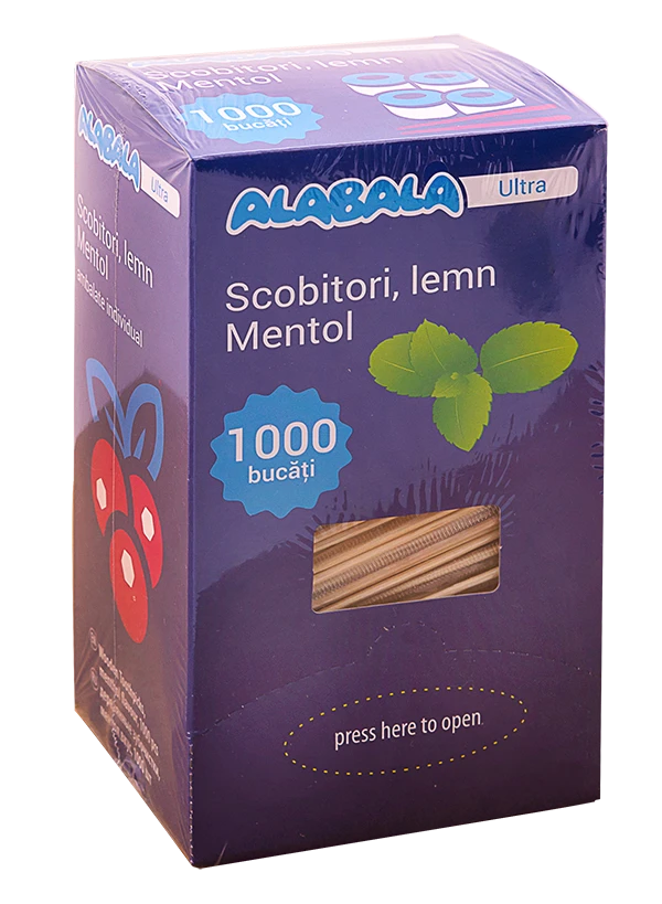 Scobitori "gp" 1000buc amb.ind. pelic (sai1000m) mentol 3