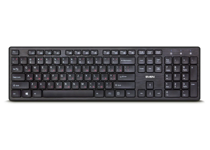 Клавиатура sven kb-e5800w, беспроводное, чёрный 2