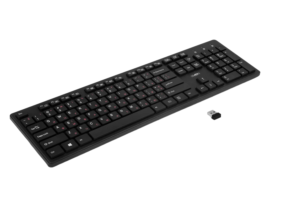 Клавиатура sven kb-e5800w, беспроводное, чёрный 4