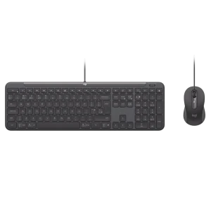 Set tastatură + mouse logitech signature slim mk620, cu fir, negru