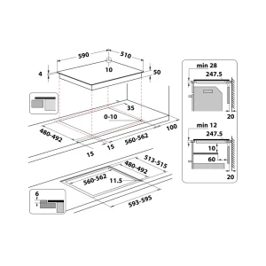 Plită cu inducție whirlpool wl b8160 ne, negru Thumbnail 2