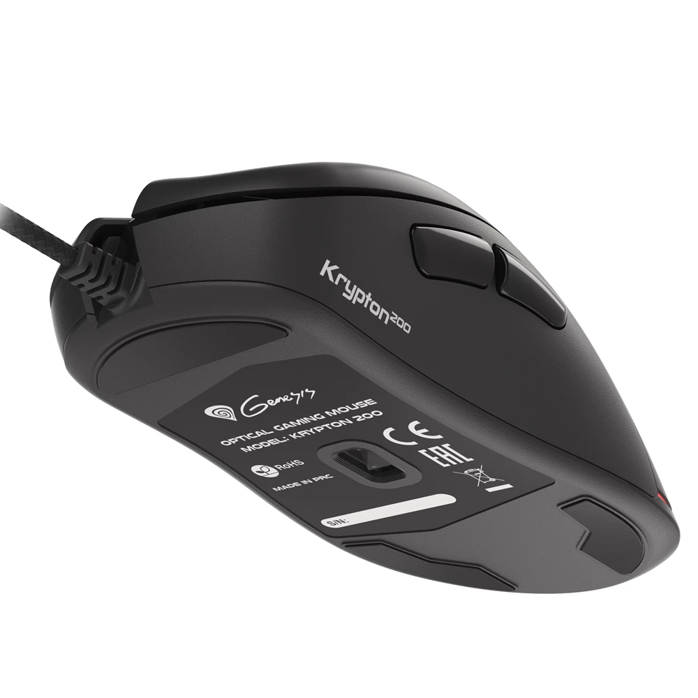 Genesis mouse krypton 200, 6400 dpi, rgb illuminated, silent, with software, black 3