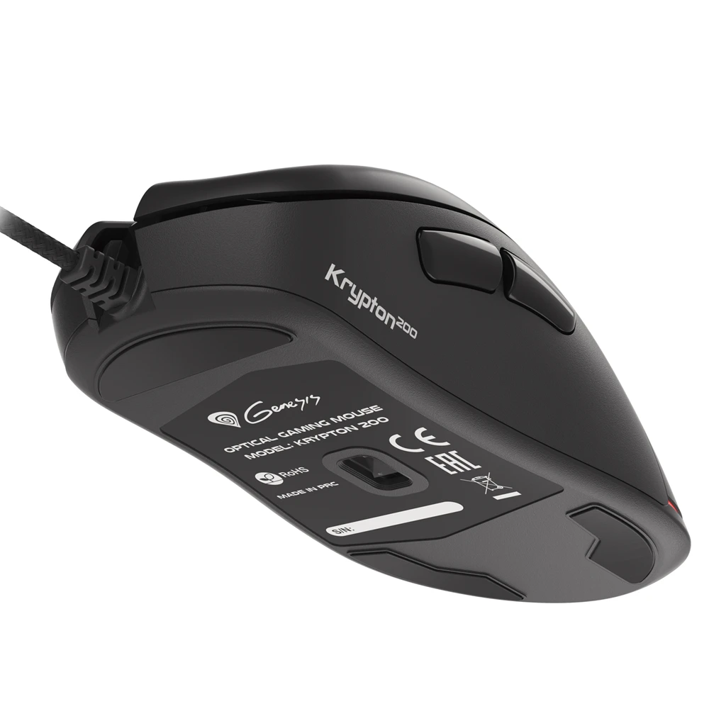 Genesis mouse krypton 200, 6400 dpi, rgb illuminated, silent, with software, black 3
