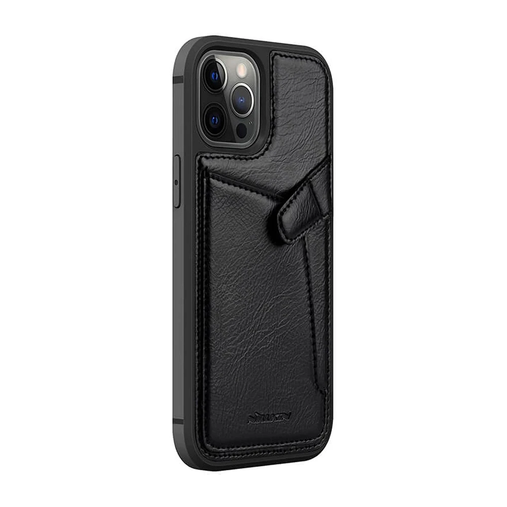 Nillkin case leather aoge iphone 12 pro, black 2