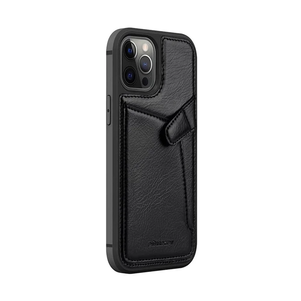 Nillkin case leather iphone 12/ 12 pro aoge, black 2