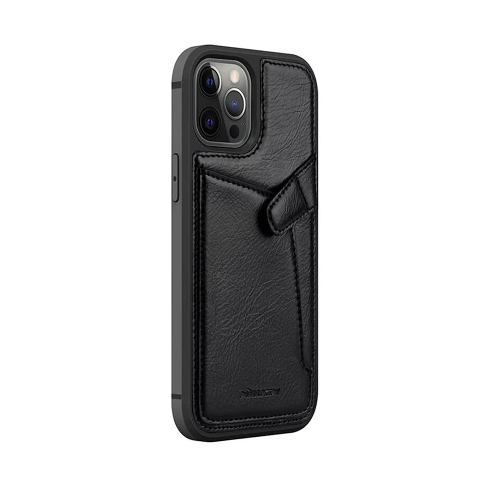 Nillkin case leather iphone 12/ 12 pro aoge, black 2