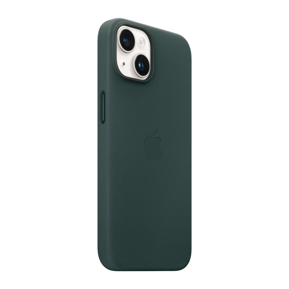 Case original leather with magsafe for iphone 14, forest green 2