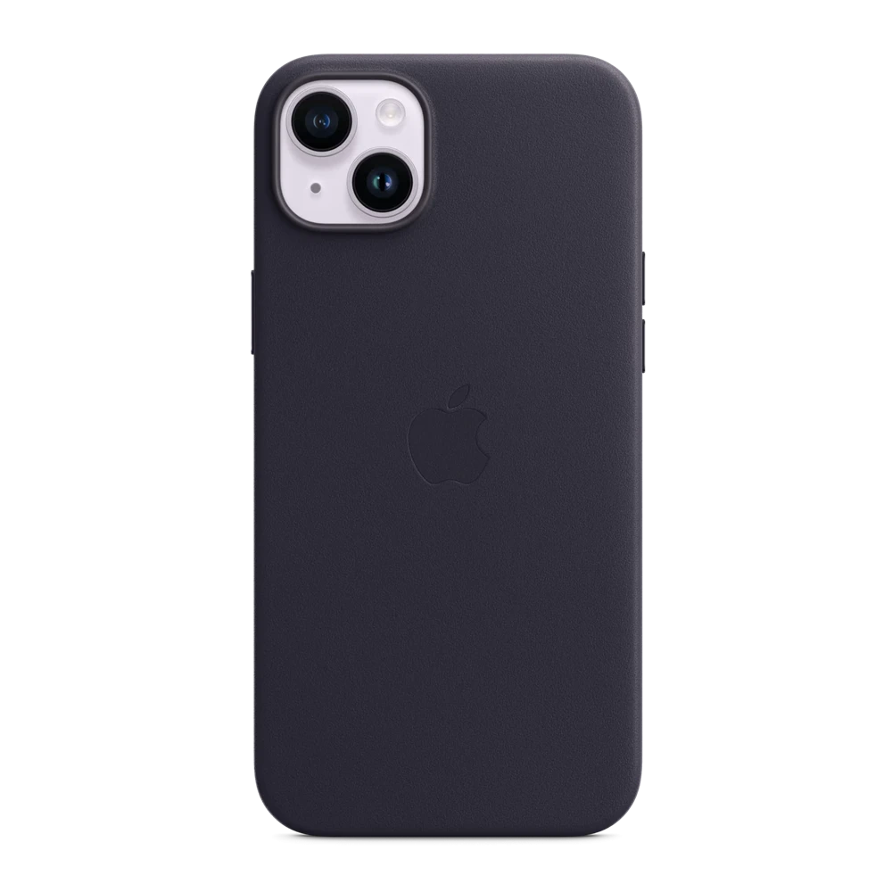 Case original leather with magsafe for iphone 15 plus/14 plus, ink 2