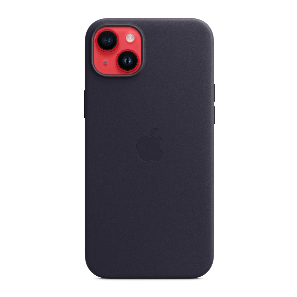 Case original leather with magsafe for iphone 15 plus/14 plus, ink 3