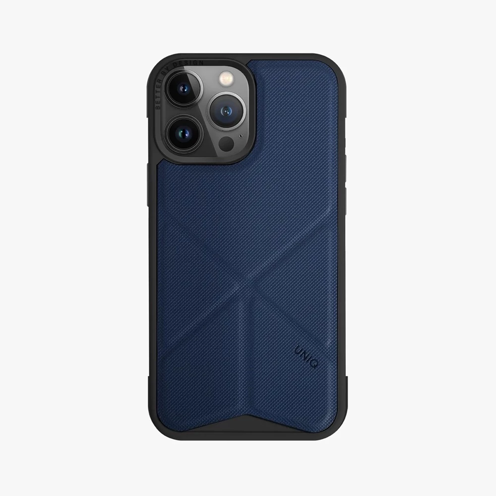 Uniq case hybrid magclick charging transforma for iphone 15 pro, blue 2