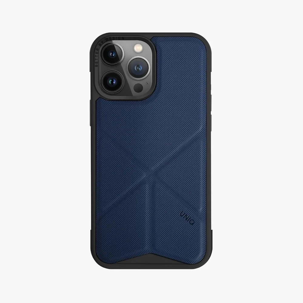 Uniq case hybrid magclick charging transforma for iphone 15 pro, blue 2