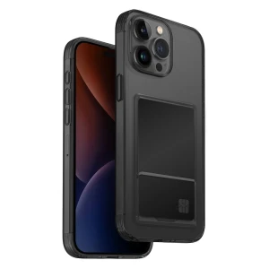Uniq case hybrid air fender id for iphone 15 pro max, grey