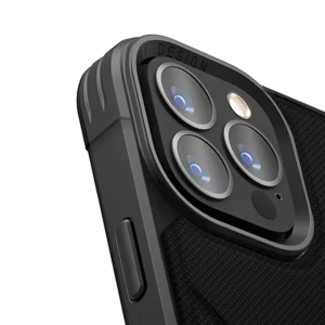 Uniq case hybrid magclick charging transforma for iphone 15 pro max, black Thumbnail 3