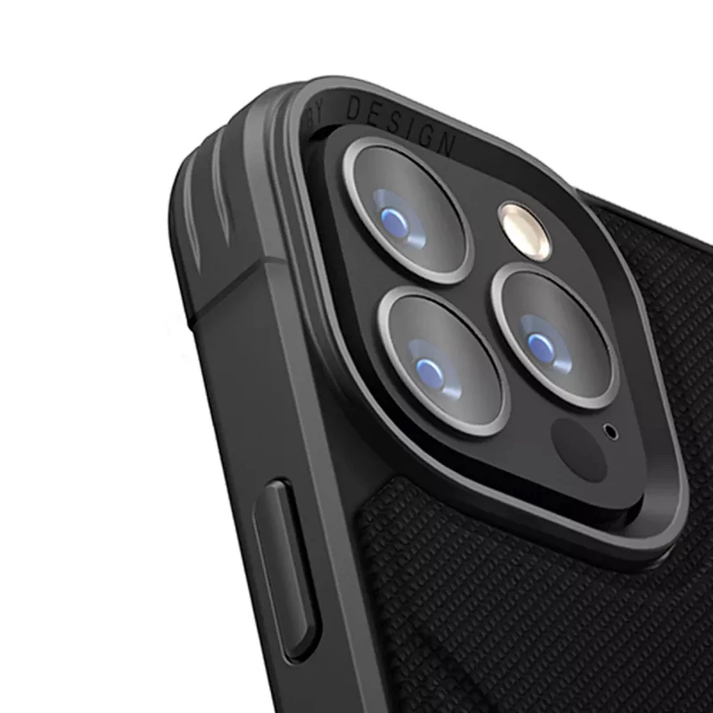 Uniq case hybrid magclick charging transforma for iphone 15 pro max, black 3