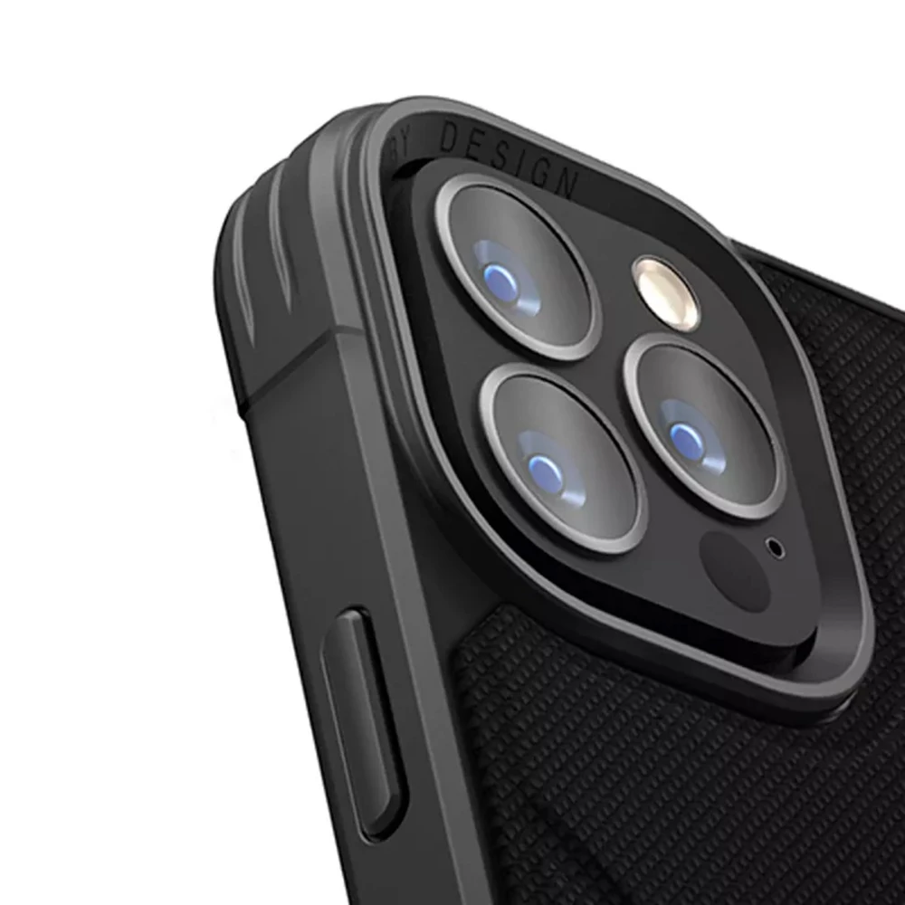 Uniq case hybrid magclick charging transforma for iphone 15 pro max, black 3