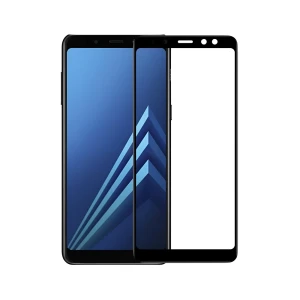 Helmet glass 3d round edge samsung a8 plus (2018) black