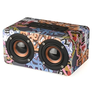 Bluetooth speaker super bass w5, power 10w, graffiti