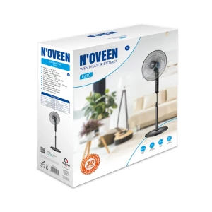 Напольный вентилятор noveen standing fan f450 16"/40cm/45w, чёрный