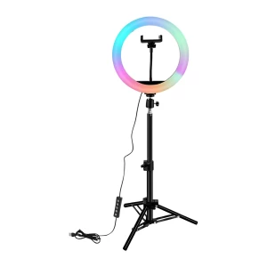 Selfie Ring RGB Light 16" MJ38 with Tripod 2.1m, Bag and Remote Control