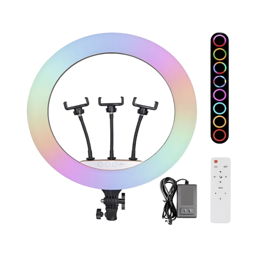 Selfie ring rgb light 18" mj45 with tripod 2.1m, bag and remote control 2