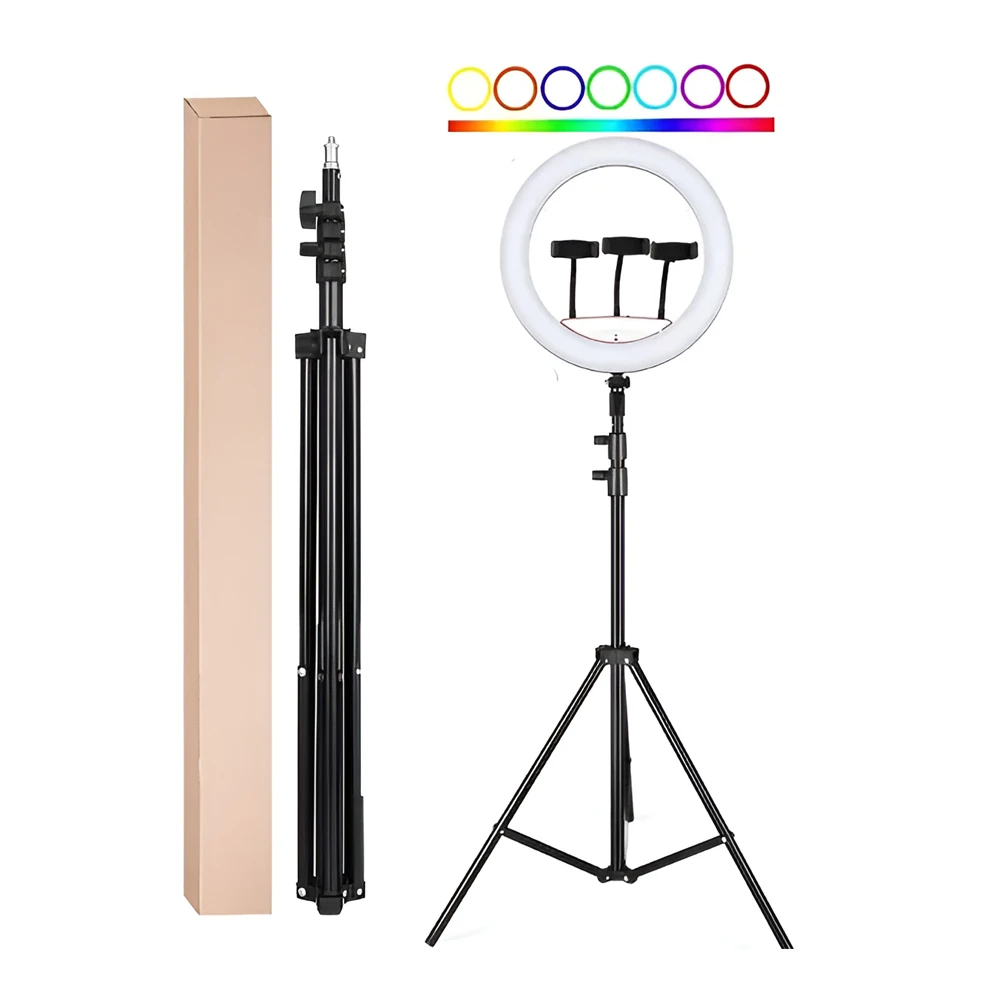 Selfie ring rgb light 22" mj56 with tripod 2.1m, bag and remote control 3