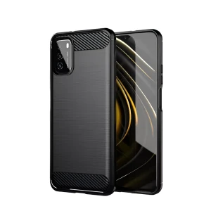 Чехол helmet case carbon для xiaomi poco m3, черный