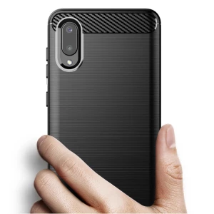 Чехол helmet case carbon для samsung a02, черный Thumbnail 2