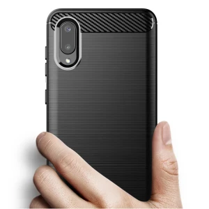 Чехол helmet case carbon для samsung a02, черный Thumbnail 2
