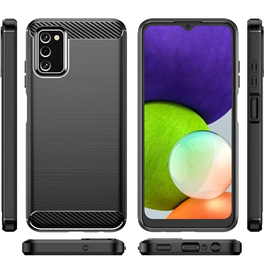 Чехол helmet case carbon для samsung a03s, черный 2