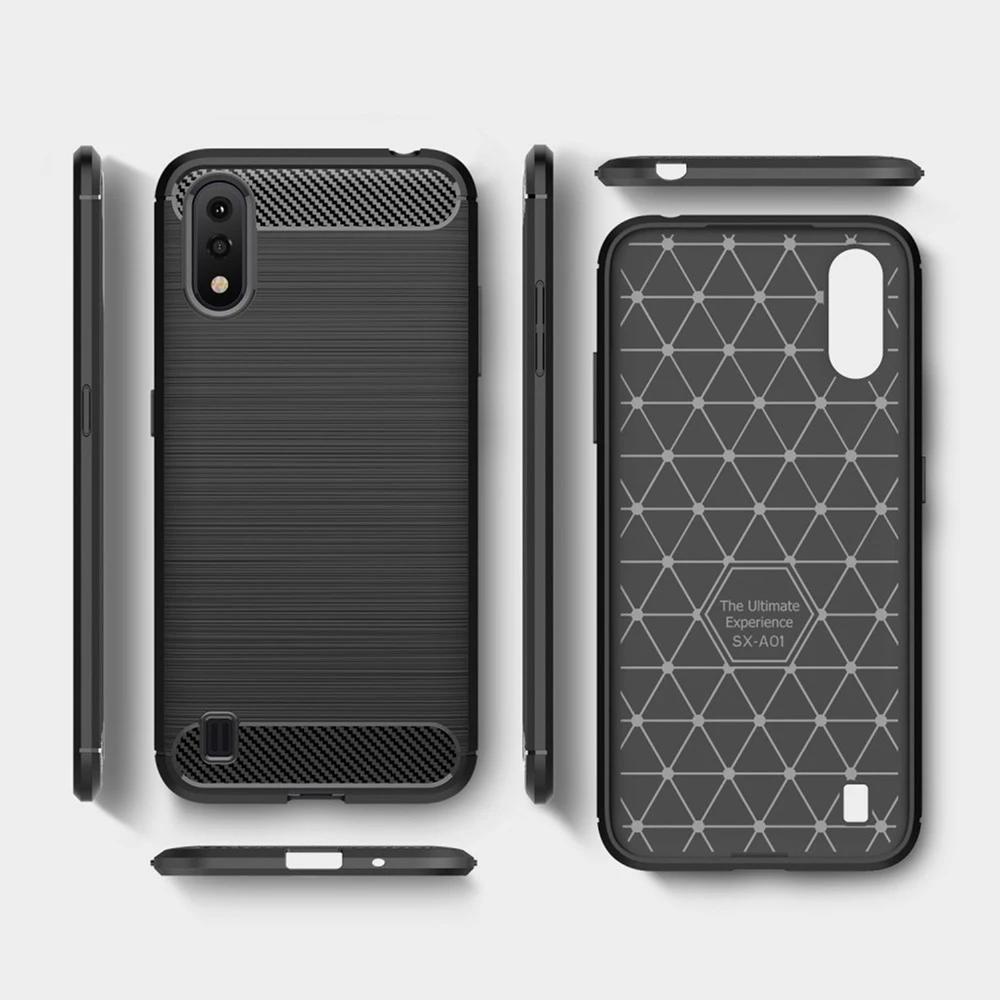 Helmet case carbon samsung a01, black 2