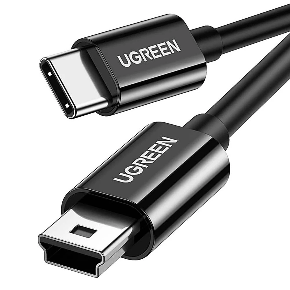 Ugreen cable type-c to mini usb 2m nickle plated abs us242, black 2