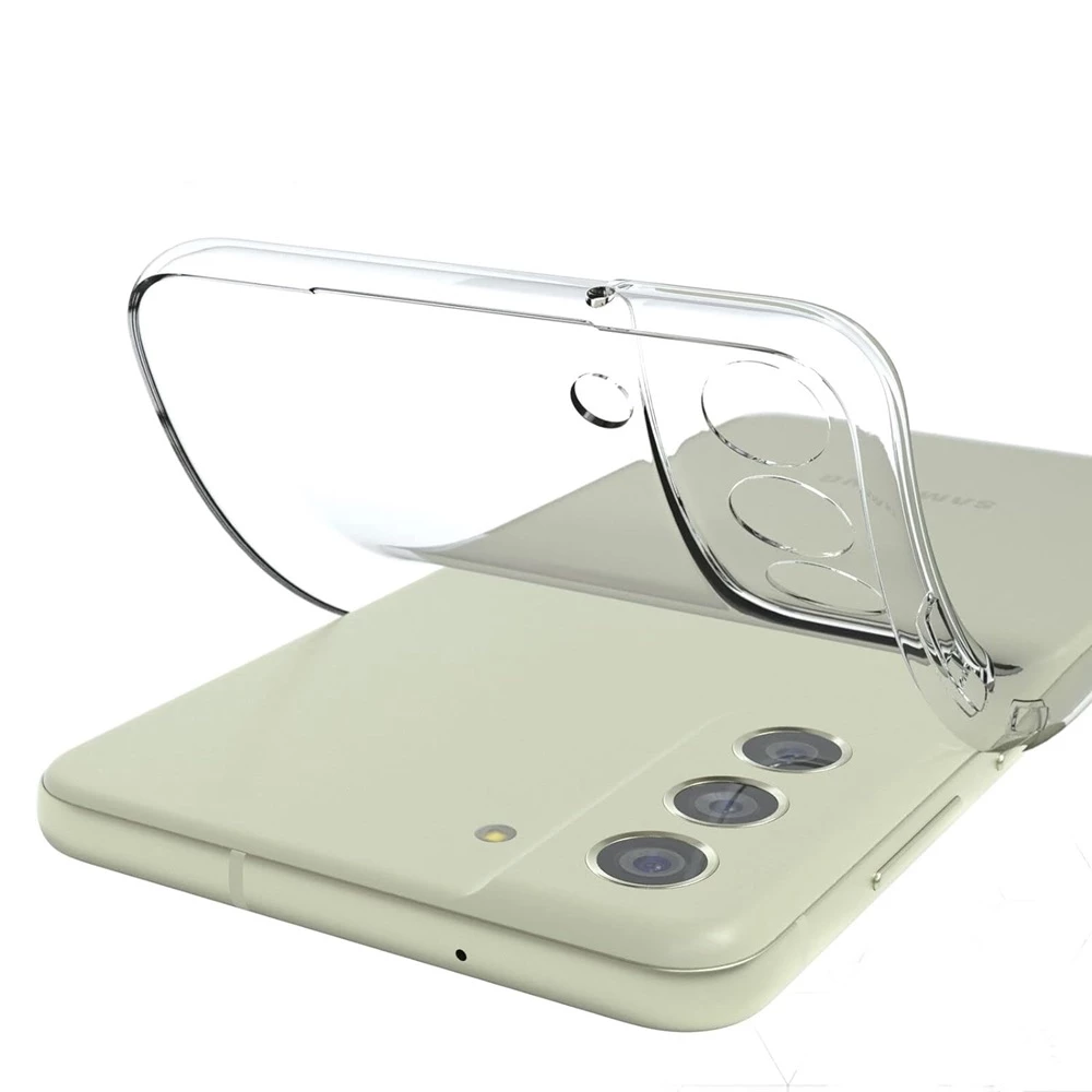 Helmet case tpu soft samsung s21fe, clear 2
