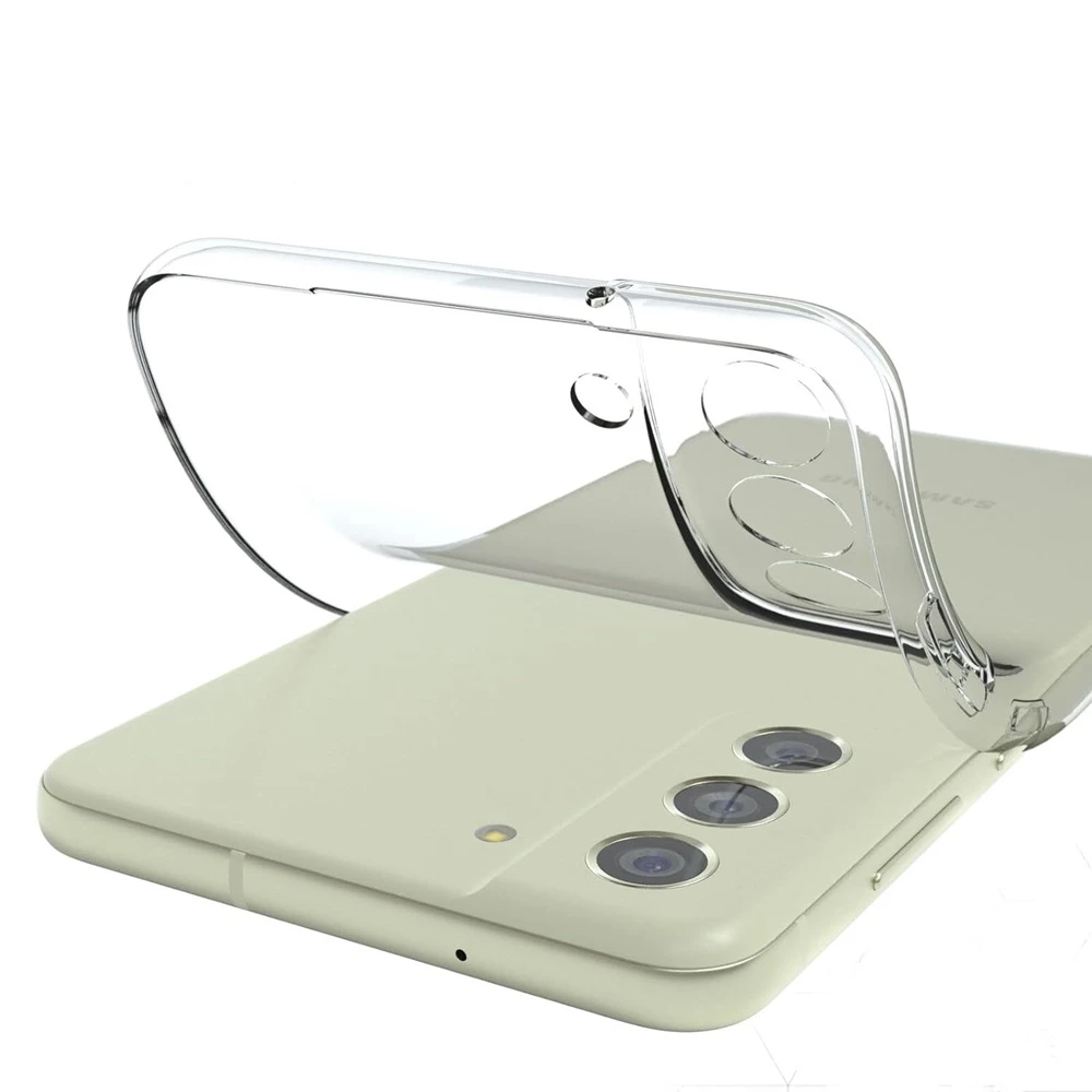 Мягкий tpu чехол для samsung s21fe, прозрачный 2