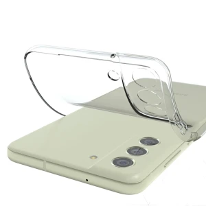 Мягкий tpu чехол для samsung s21fe, прозрачный Thumbnail 2